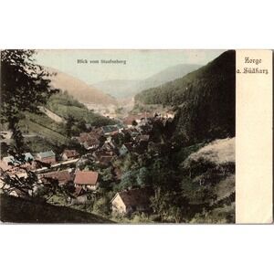 Vintage German Postcard Blick vom Staufenberg Zorge a. Südharz Scenic View
